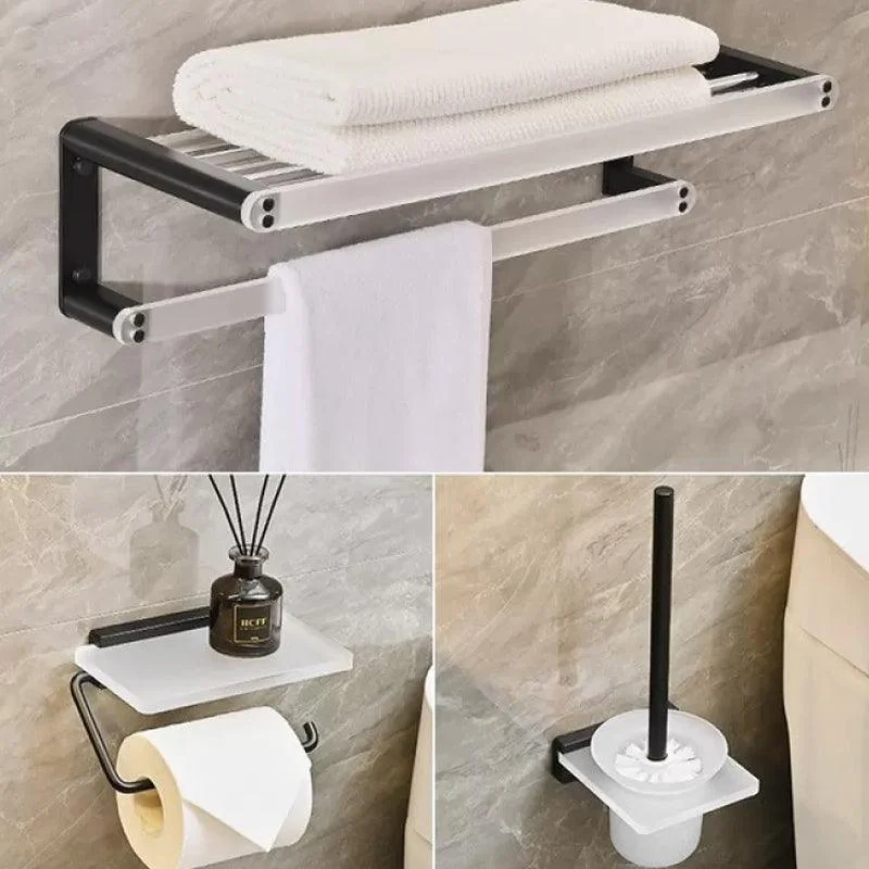 Contemporary Aluminum& Acrylic Bath Hardware Set Bathroom Accessory Kit -Bathlova