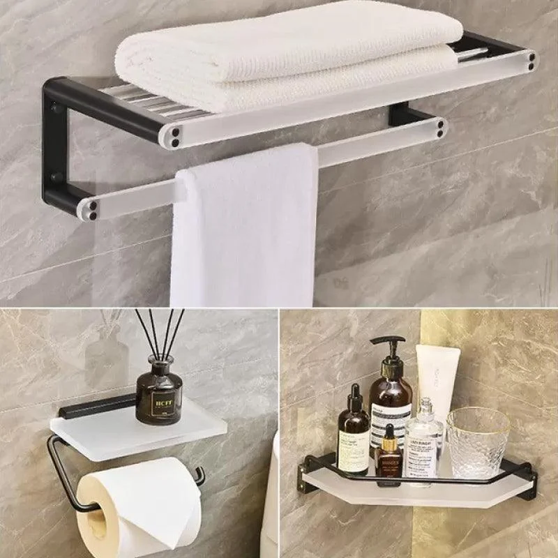 Contemporary Aluminum& Acrylic Bath Hardware Set Bathroom Accessory Kit -Bathlova