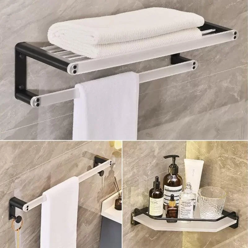 Contemporary Aluminum& Acrylic Bath Hardware Set Bathroom Accessory Kit -Bathlova