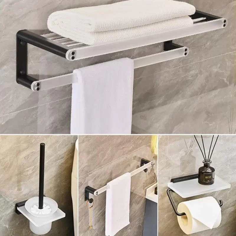 Contemporary Aluminum& Acrylic Bath Hardware Set Bathroom Accessory Kit -Bathlova