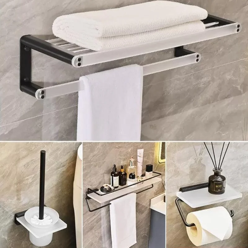 Contemporary Aluminum& Acrylic Bath Hardware Set Bathroom Accessory Kit -Bathlova