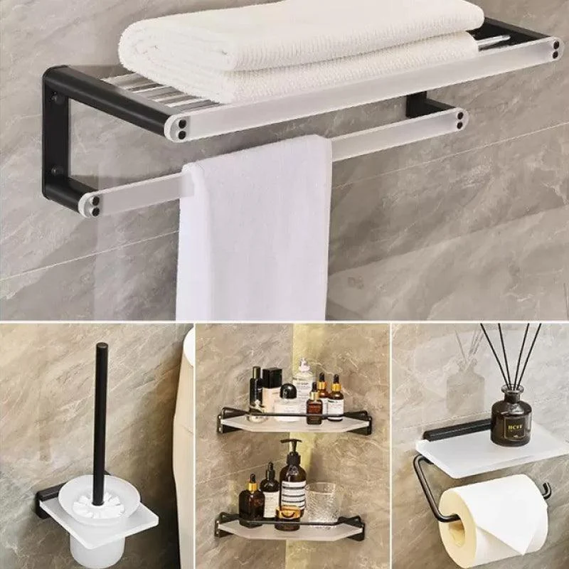 Contemporary Aluminum& Acrylic Bath Hardware Set Bathroom Accessory Kit -Bathlova