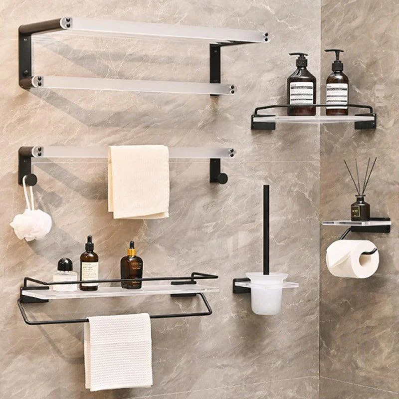 Contemporary Aluminum& Acrylic Bath Hardware Set Bathroom Accessory Kit -Bathlova