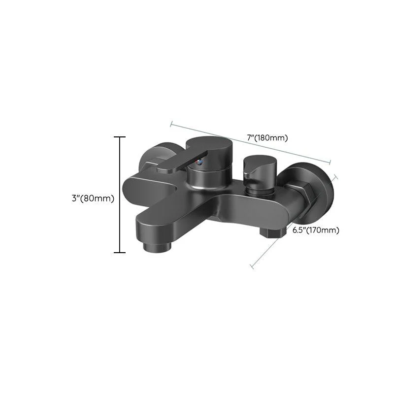 Contemporary Bath Filler Trim Wall Mounted Fixed Bathroom Tap -Bathlova