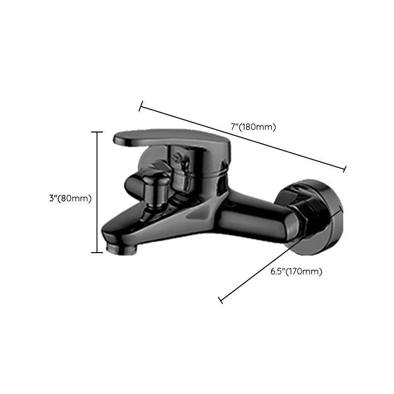 Contemporary Bath Filler Trim Wall Mounted Fixed Bathroom Tap -Bathlova