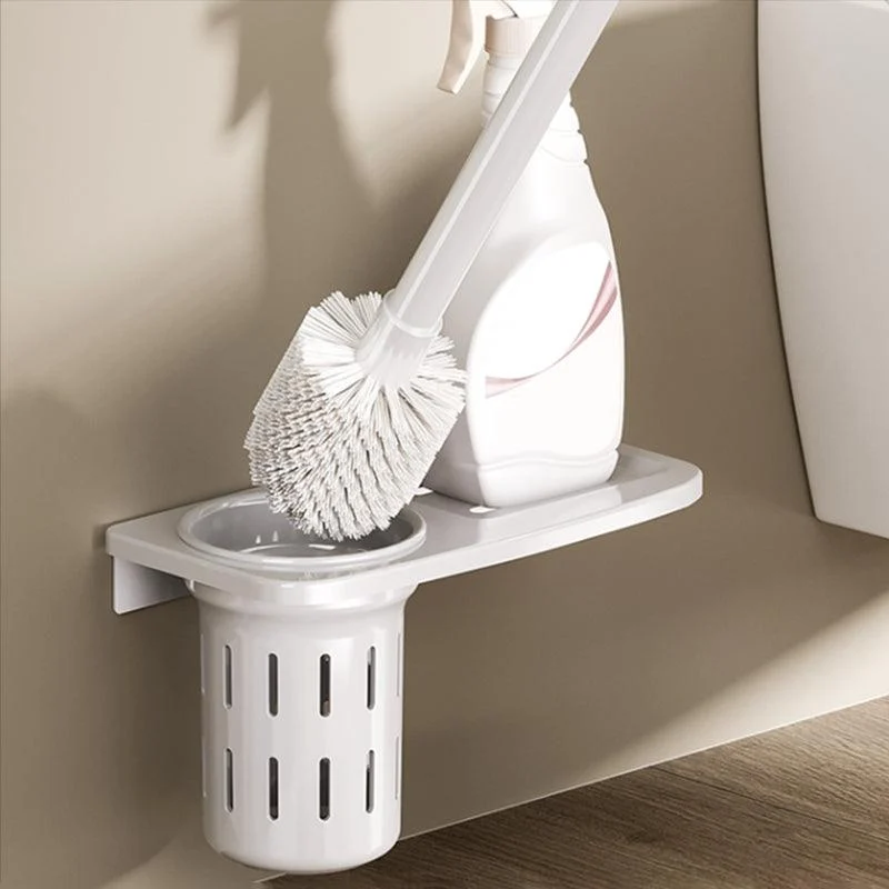 Contemporary Bath Hardware Set in Stainless Aluminum Matte White Robe Hooks/Bath Shelf -Bathlova