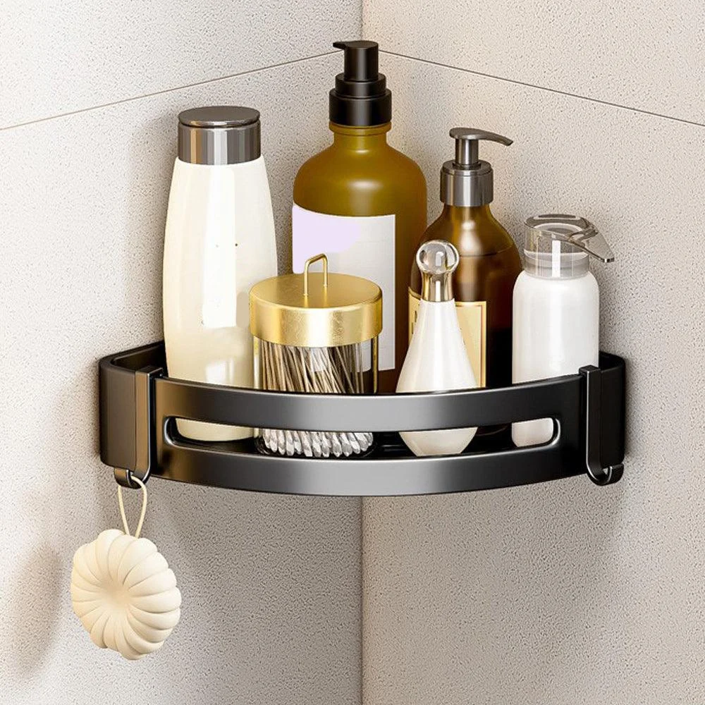 Contemporary Bath Hardware Set Matte Black Bathroom Set with Robe Hooks/Towel Bar -Bathlova