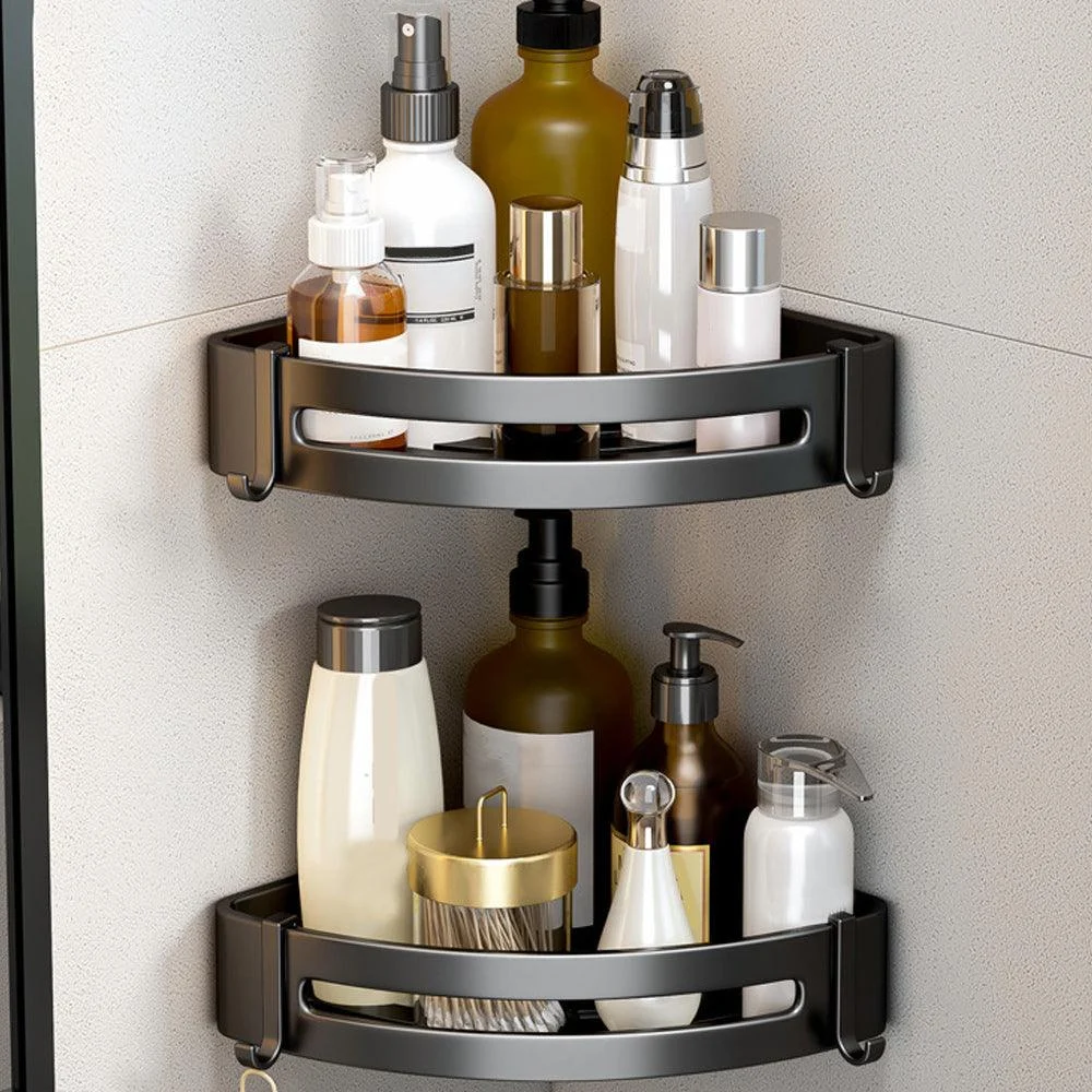 Contemporary Bath Hardware Set Matte Black Bathroom Set with Robe Hooks/Towel Bar -Bathlova