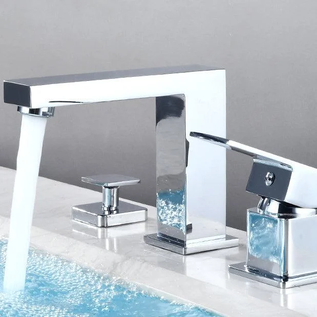 Contemporary Bath Tap Trim Deck Mounted Low Arc Bathroom Tap -Bathlova