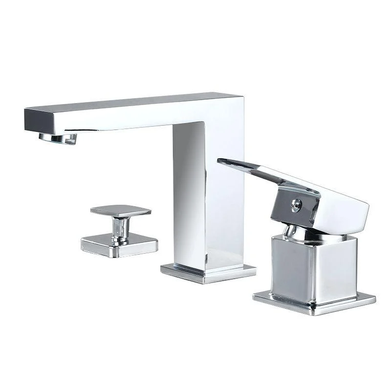 Contemporary Bath Tap Trim Deck Mounted Low Arc Bathroom Tap -Bathlova