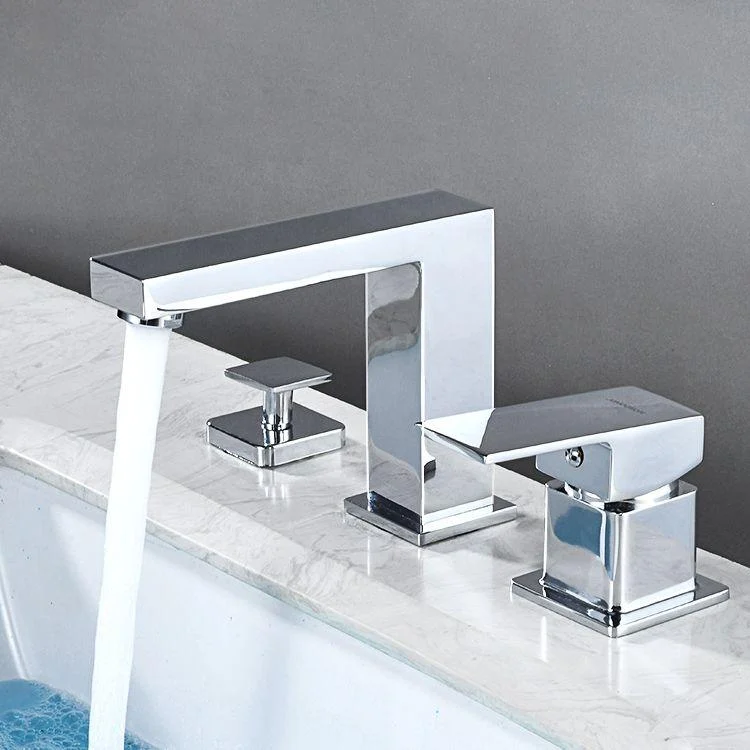 Contemporary Bath Tap Trim Deck Mounted Low Arc Bathroom Tap -Bathlova