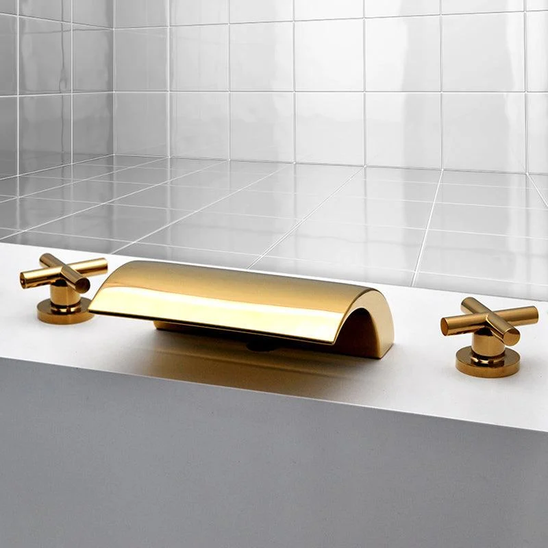 Contemporary Bath Tap Trim Metal Deck Mounted Bath Tap Trim -Bathlova