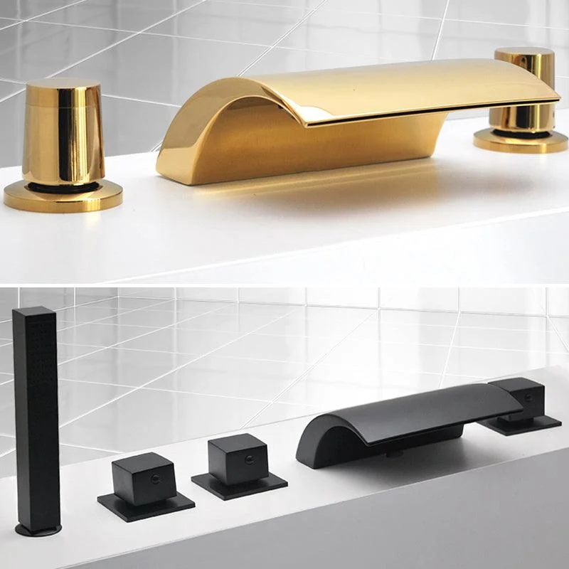 Contemporary Bath Tap Trim Metal Deck Mounted Bath Tap Trim -Bathlova