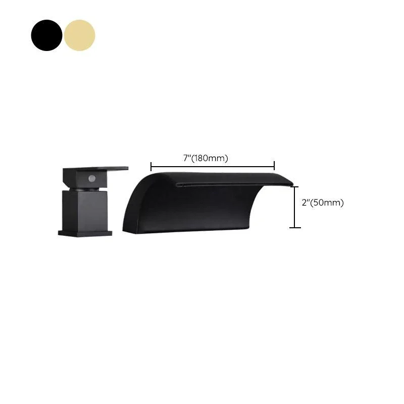 Contemporary Bath Tap Trim Metal Deck Mounted Bathroom Tap -Bathlova