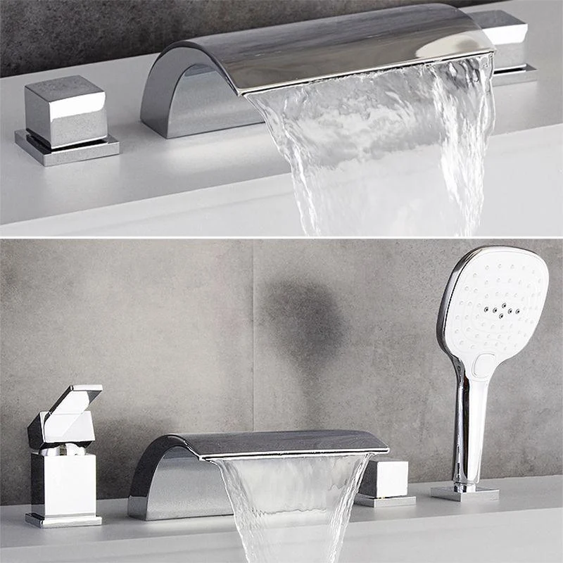 Contemporary Bath Tap Trim Metal Deck Mounted Bathroom Tap -Bathlova