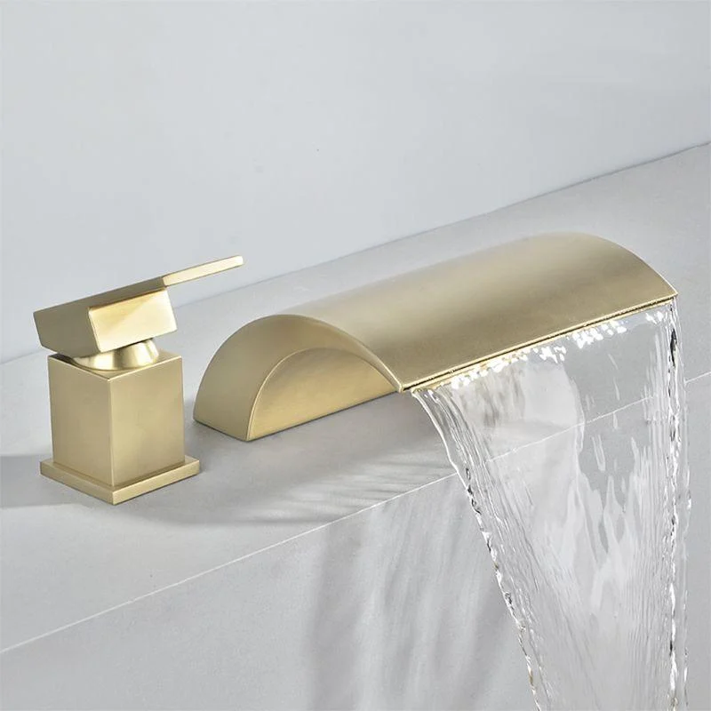 Contemporary Bath Tap Trim Metal Deck Mounted Bathroom Tap -Bathlova