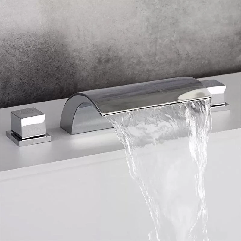 Contemporary Bath Tap Trim Metal Deck Mounted Bathroom Tap -Bathlova