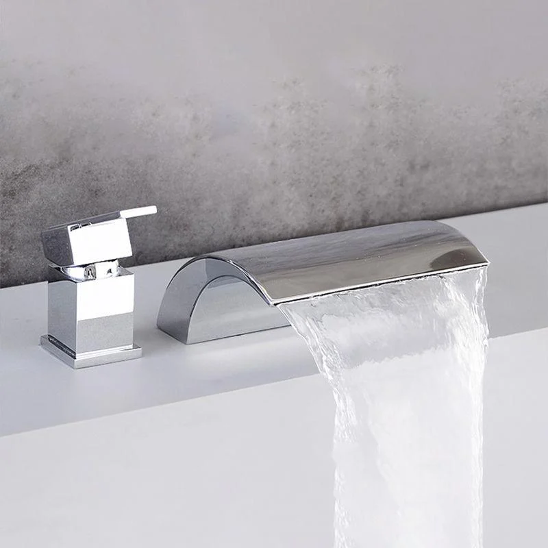 Contemporary Bath Tap Trim Metal Deck Mounted Bathroom Tap -Bathlova