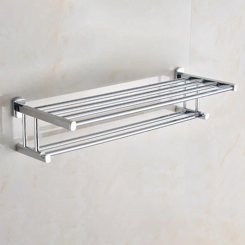 Contemporary Bathroom Accessories Hardware Set In Silver Metal -Bathlova