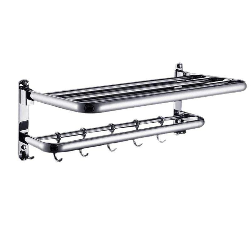 Contemporary Bathroom Accessories Hardware Set in Silver with Towel Bar -Bathlova