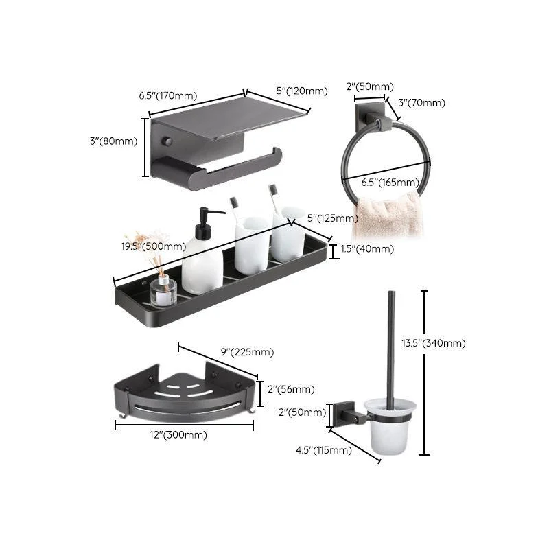 Contemporary Bathroom Accessory As Individual Or As a Set in Metal -Bathlova