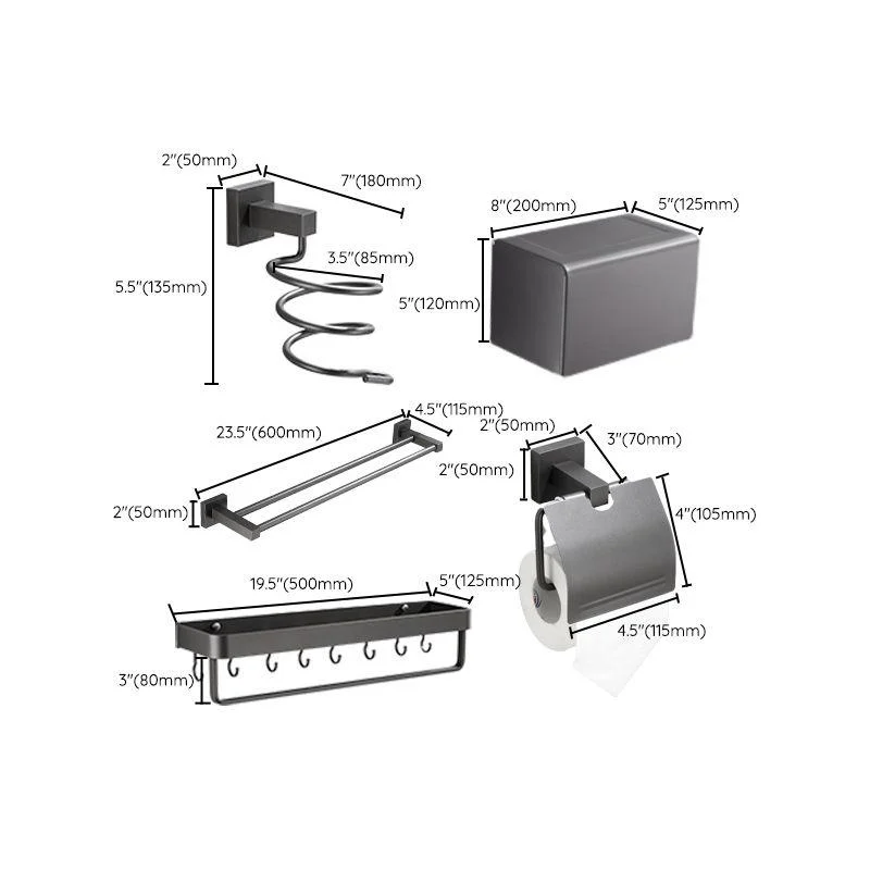 Contemporary Bathroom Accessory As Individual Or As a Set in Metal -Bathlova