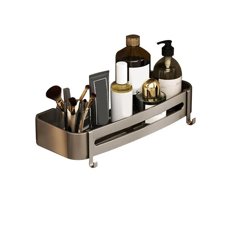 Contemporary Bathroom Accessory Set 3-Piece Bath Shelf with Hooks -Bathlova