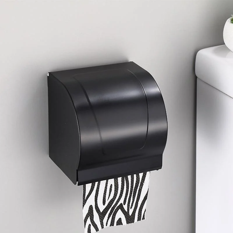 Contemporary Bathroom Accessory Set Black Finish Robe Hooks/Towel Ring Bar -Bathlova