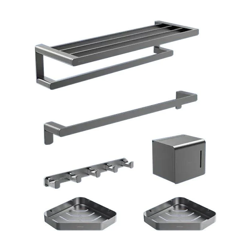 Contemporary Bathroom Accessory Set in Aluminum with Towel Bar/Bath Shelf -Bathlova