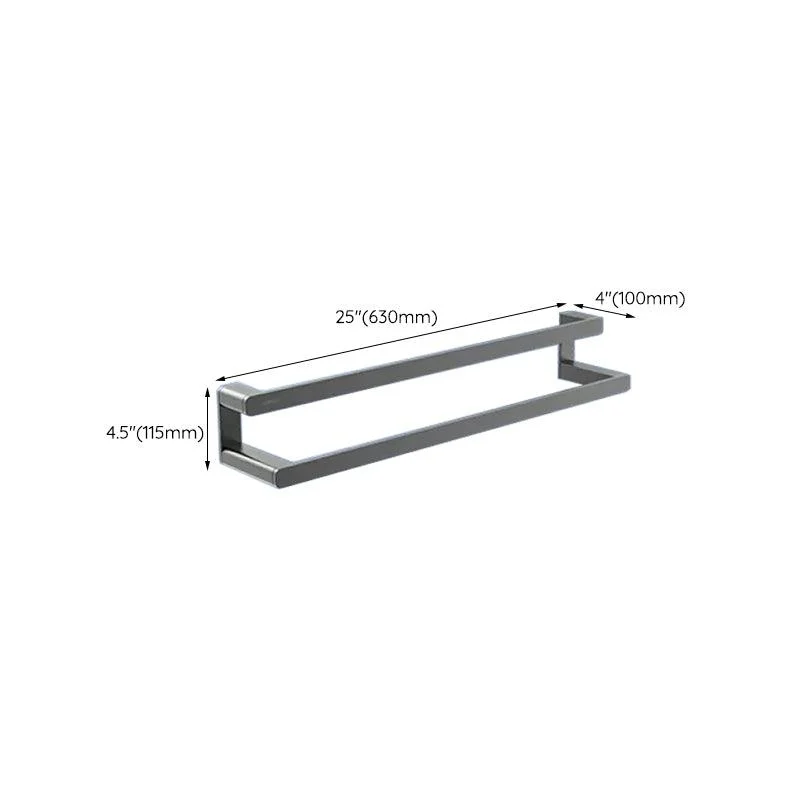 Contemporary Bathroom Accessory Set in Aluminum with Towel Bar/Bath Shelf -Bathlova