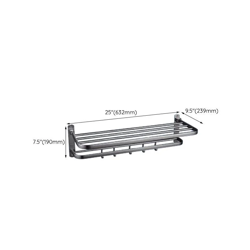 Contemporary Bathroom Accessory Set in Aluminum with Towel Bar/Bath Shelf -Bathlova