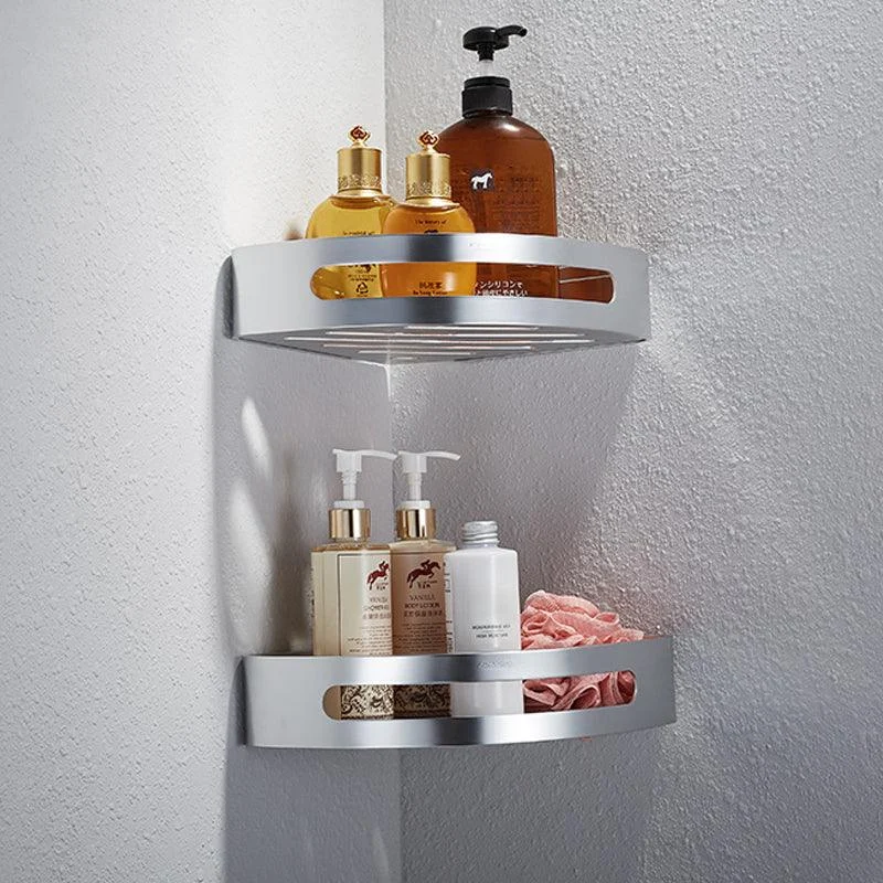 Contemporary Bathroom Accessory Set in Aluminum with Towel Bar/Bath Shelf -Bathlova