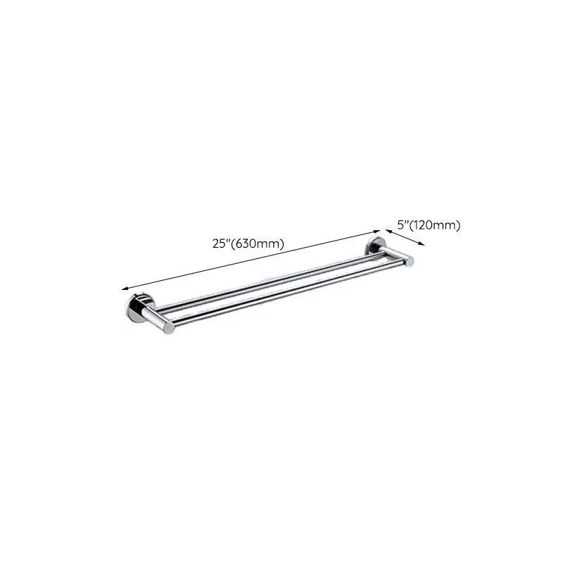 Contemporary Bathroom Accessory Set in Aluminum with Towel Bar/Bath Shelf -Bathlova