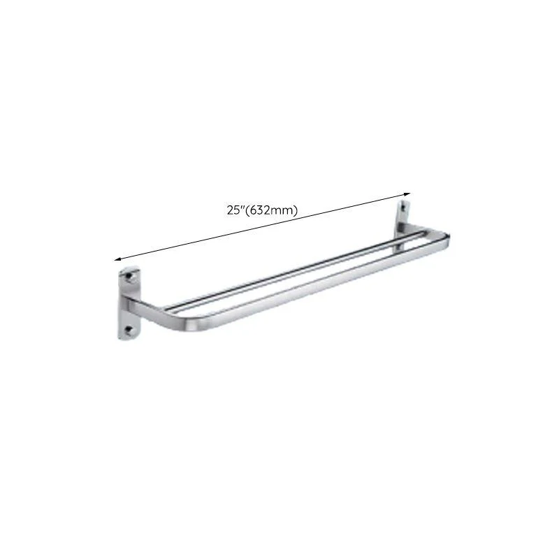 Contemporary Bathroom Accessory Set in Aluminum with Towel Bar/Bath Shelf -Bathlova