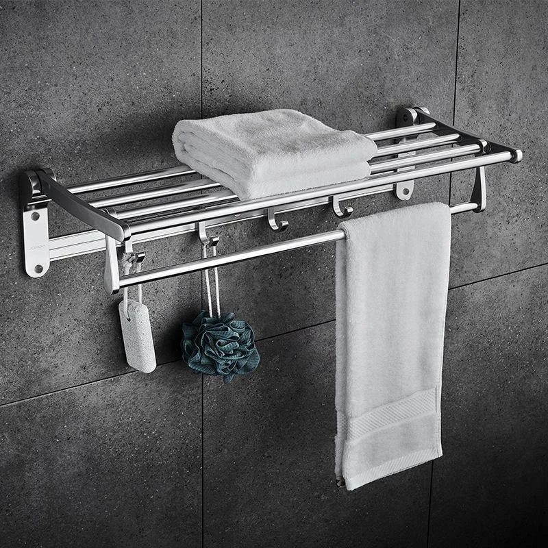 Contemporary Bathroom Accessory Set in Aluminum with Towel Bar/Bath Shelf -Bathlova