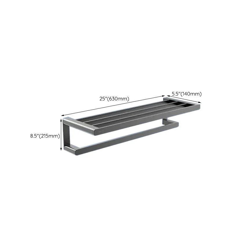 Contemporary Bathroom Accessory Set in Aluminum with Towel Bar/Bath Shelf -Bathlova