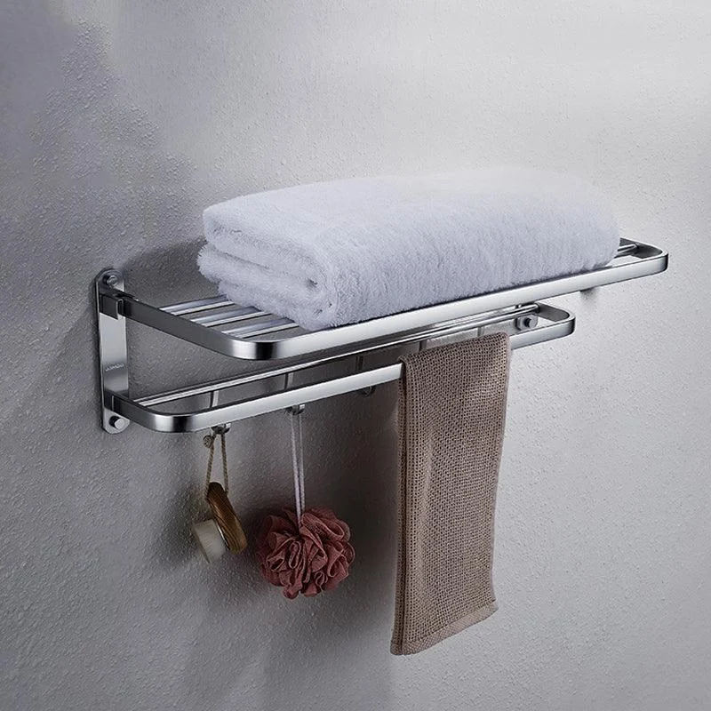 Contemporary Bathroom Accessory Set in Aluminum with Towel Bar/Bath Shelf -Bathlova