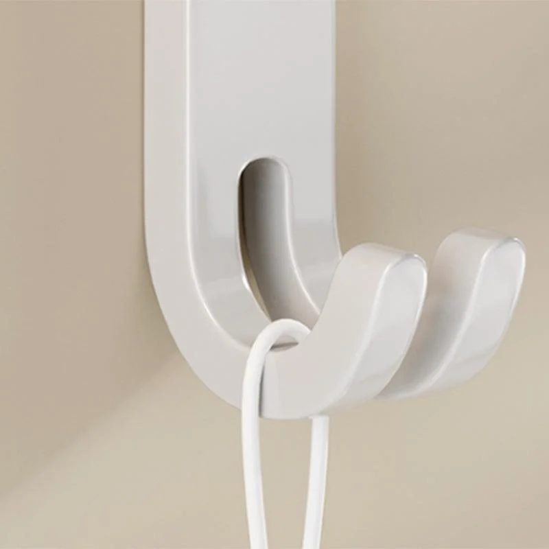 Contemporary Bathroom Hardware Set in White with Bath Shelf/Towel Bar/Paper Holder -Bathlova