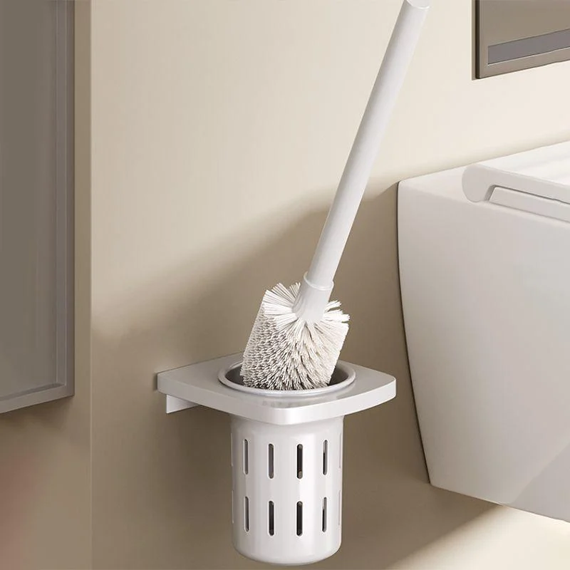 Contemporary Bathroom Hardware Set in White with Bath Shelf/Towel Bar/Paper Holder -Bathlova