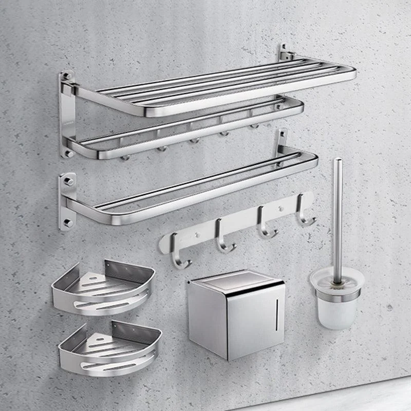 Contemporary Bathroom Hardware Set Towel Bar/Bath Shelf & Paper Holder Included -Bathlova