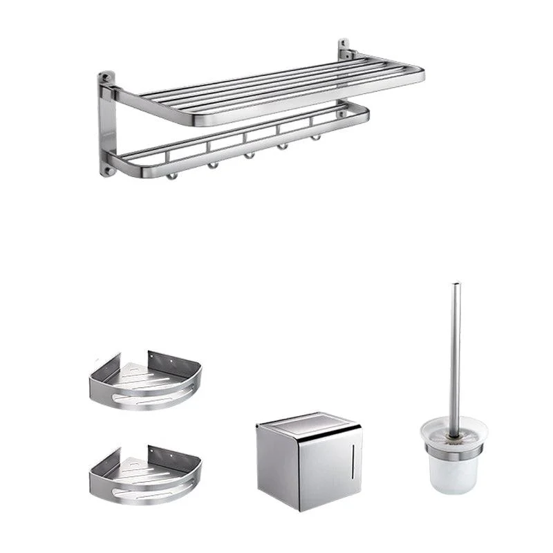 Contemporary Bathroom Hardware Set Towel Bar/Bath Shelf & Paper Holder Included -Bathlova