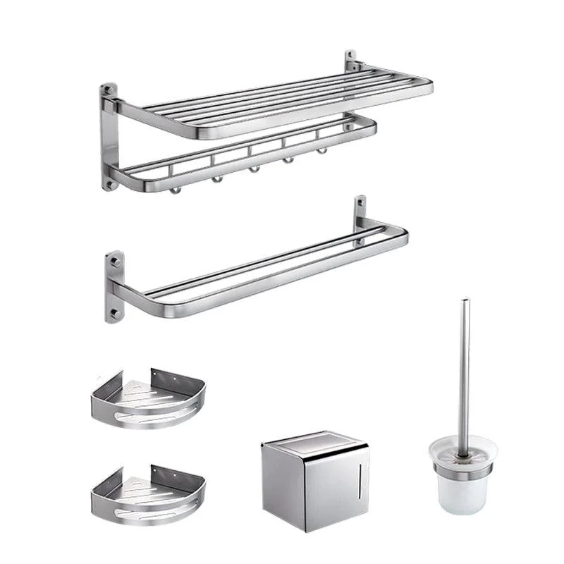 Contemporary Bathroom Hardware Set Towel Bar/Bath Shelf & Paper Holder Included -Bathlova