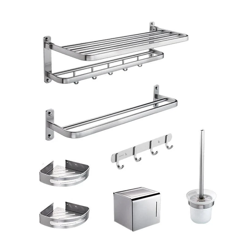 Contemporary Bathroom Hardware Set Towel Bar/Bath Shelf & Paper Holder Included -Bathlova