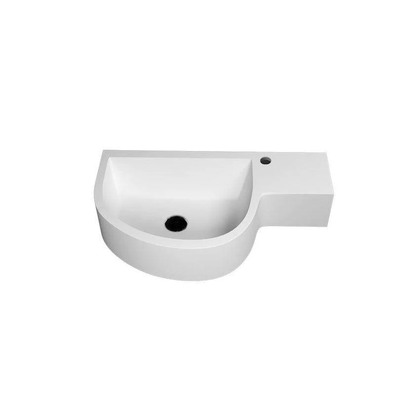 Contemporary Bathroom Sink Man Made Rock Specialty Wall Mount Bathroom Sink without Tap -Bathlova