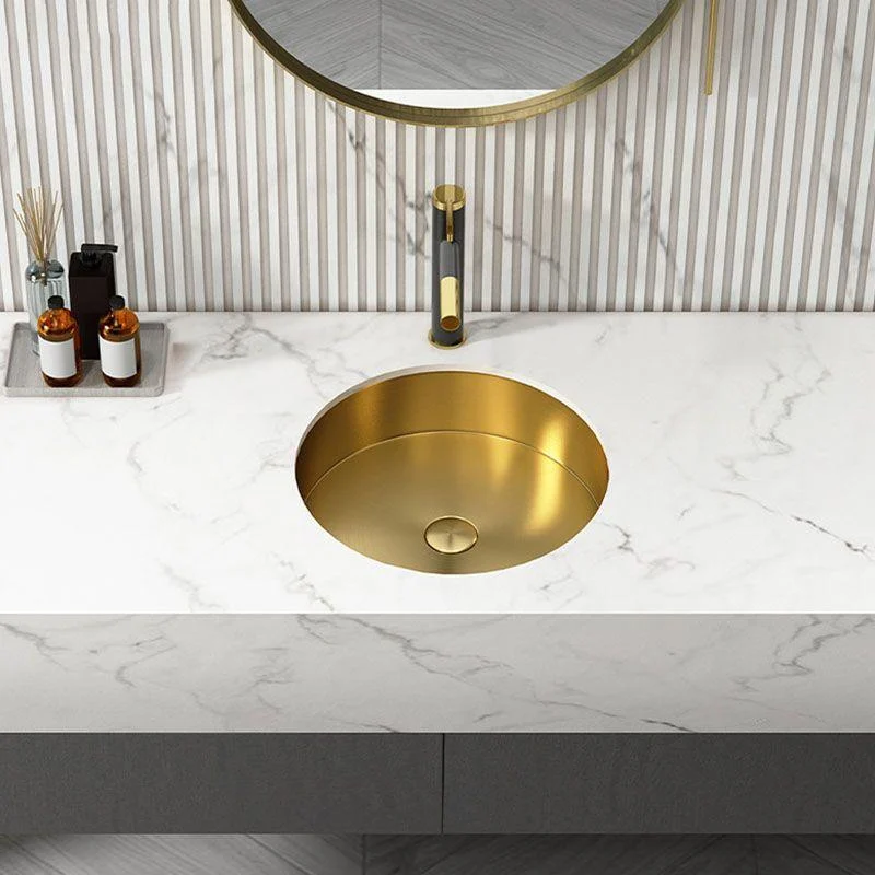 Contemporary Bathroom Sink Metal Rectangular Drop-in Bathroom Sink with Pop-Up Drain -Bathlova