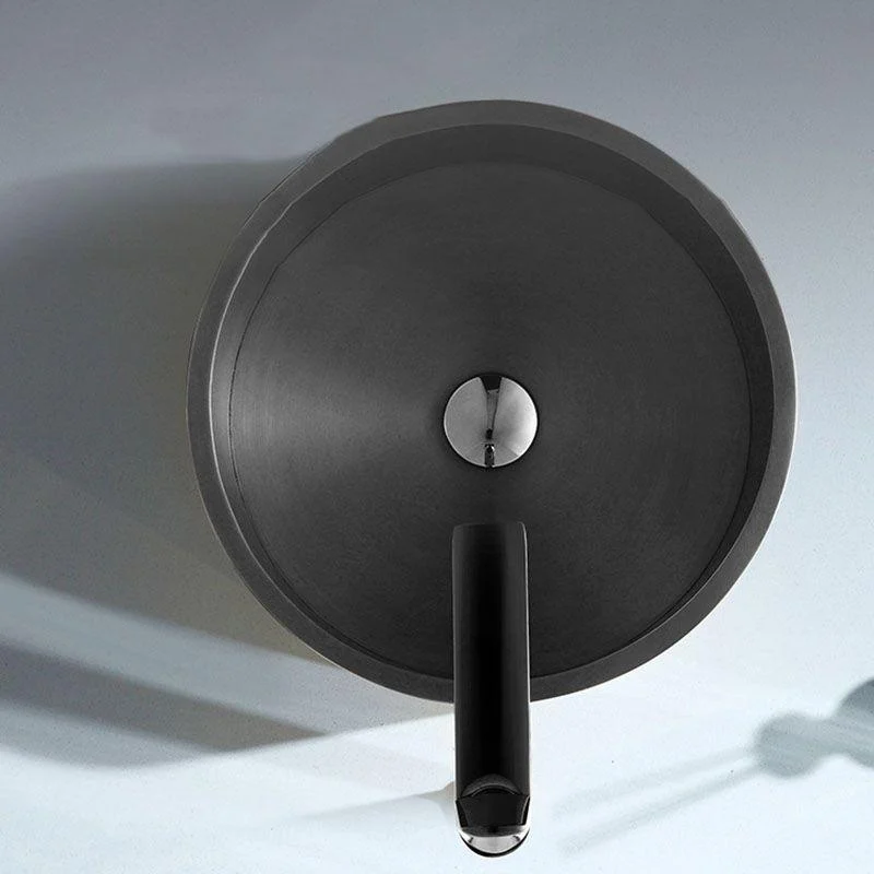 Contemporary Bathroom Sink Metal Round Vessel Bathroom Sink with Pop-Up Drain -Bathlova