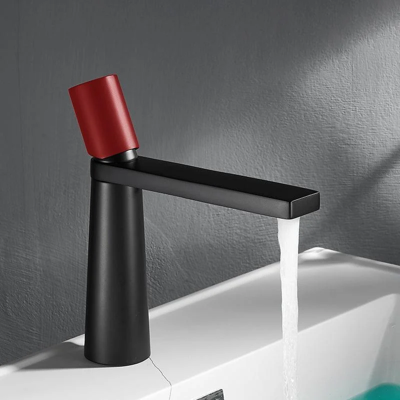 Contemporary Bathroom Sink Tap Low Arc Single Handle Sink Tap -Bathlova