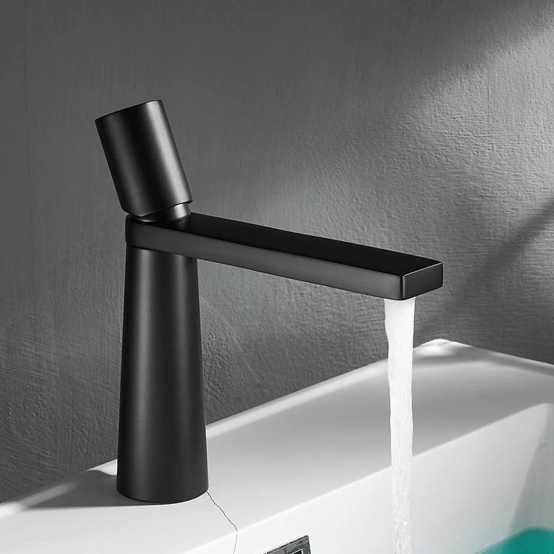 Contemporary Bathroom Sink Tap Low Arc Single Handle Sink Tap -Bathlova