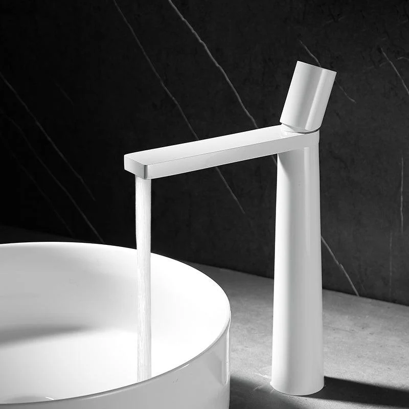 Contemporary Bathroom Sink Tap Low Arc Single Handle Sink Tap -Bathlova