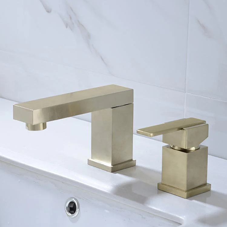 Contemporary Bathroom Tap Deck Mounted Copper Two Handle Swivel Roman Tub Tap Set -Bathlova